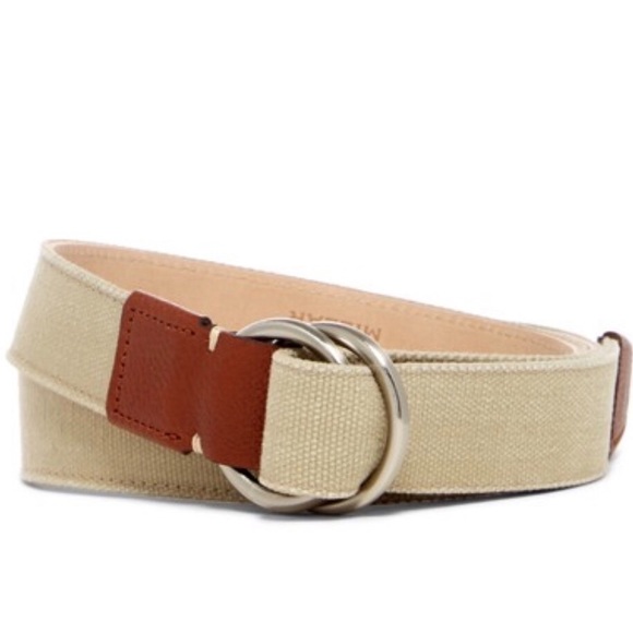 Peter Millar Other - Peter Millar Seaside Canvas Leather O-Ring Belt